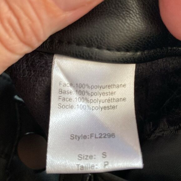 Elan Julie Faux Black Leather Pant - Picture 3 of 6